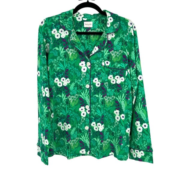 Bed Head PJs Forever Floral Classic Stretch Jersey PJ Set Green Purple Size XS - Picture 4 of 14
